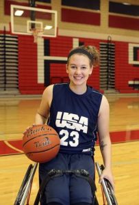 Abby Dunkin Getting Ready for Parapan Games Photo Credit: herald-zeitung.com 